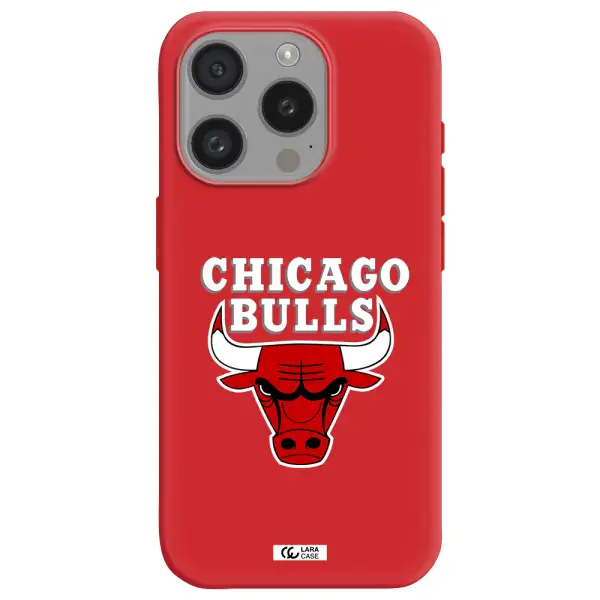 Chicago Bulls Apple Iphone 15 Pro Silicone Imperial Red Case