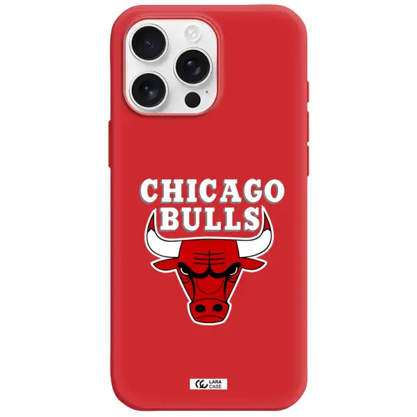 Chicago Bulls Apple Iphone 16 Pro Max Silicone Imperial Red Case