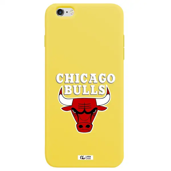 Chicago Bulls Apple iPhone 6 plus Silicone canary yellow Case