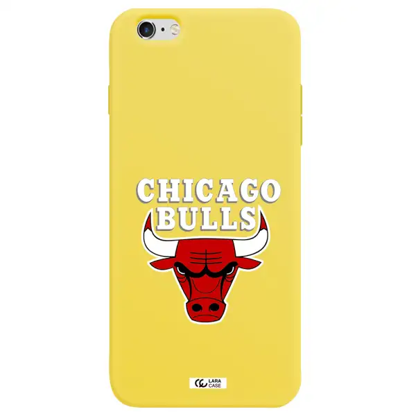 Chicago Bulls Apple iPhone 6 s plus Silicone canary yellow Case