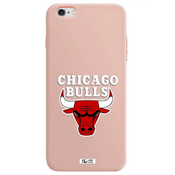 Chicago Bulls Apple iPhone 6 s plus Silicone pastel pink Case