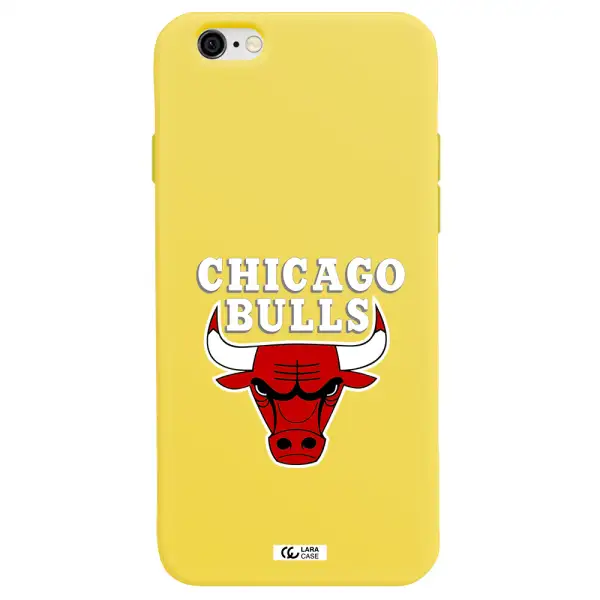 Chicago Bulls Apple iPhone 6 Silicone canary yellow Case