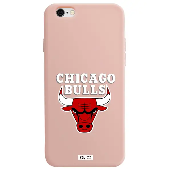 Chicago Bulls Apple iPhone 6 Silicone pastel pink Case
