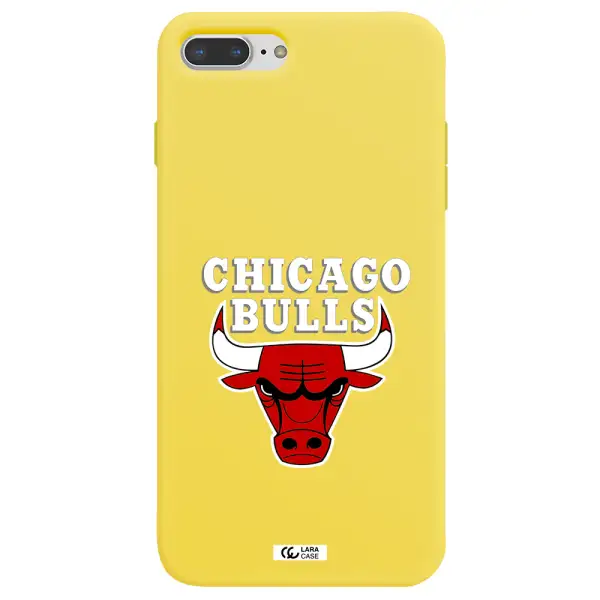 Chicago Bulls Apple iPhone 8 plus Silicone canary yellow Case