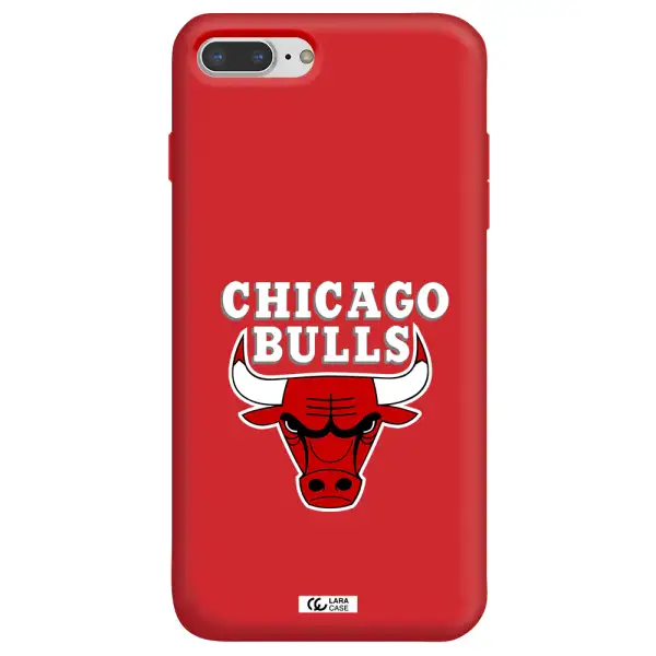 Chicago Bulls Apple iPhone 8 plus Silicone Imperial Red Case