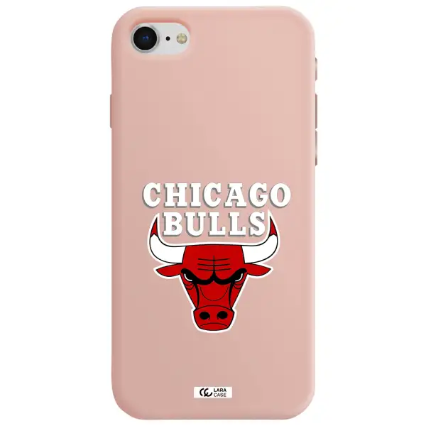 Chicago Bulls Apple iPhone se 2020 Silicone pastel pink Case