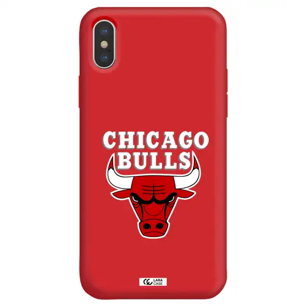 Chicago Bulls Apple iPhone X Silicone Imperial Red Case