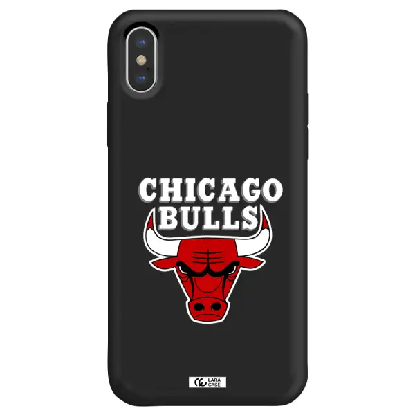 Chicago Bulls Apple iPhone XS Silicone black Case