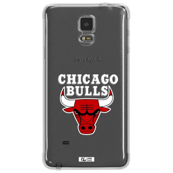 Chicago Bulls Samsung Note 4 Clear TPU Case