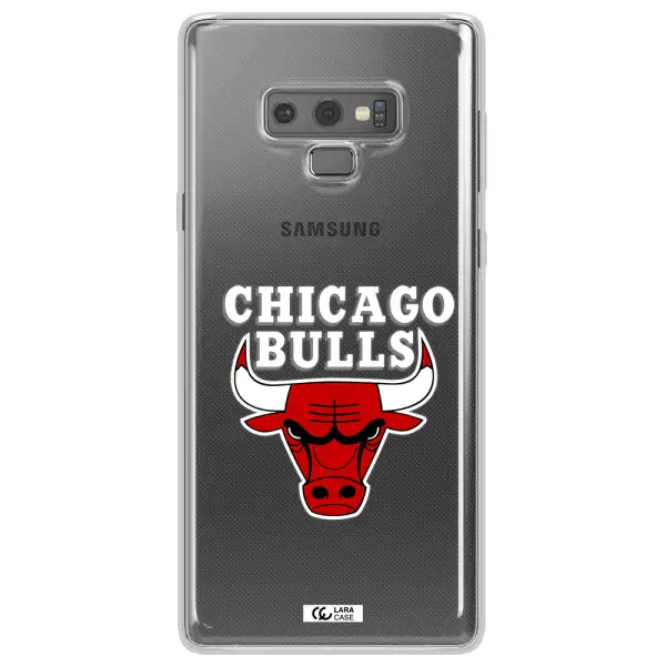 Chicago Bulls Samsung Note 9 Clear TPU Case