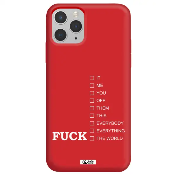 F#*K Ways Apple iPhone 11 pro Silicone Imperial Red Case