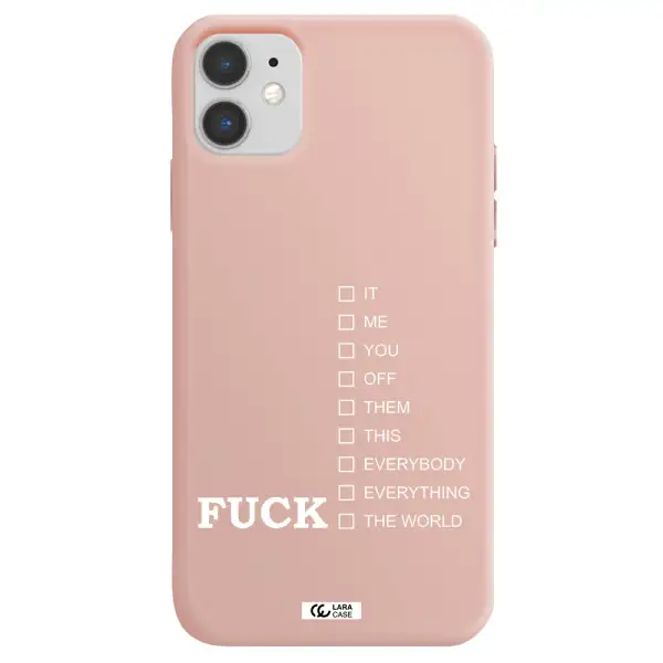 F#*K Ways Apple iPhone 11 Silicone pastel pink Case
