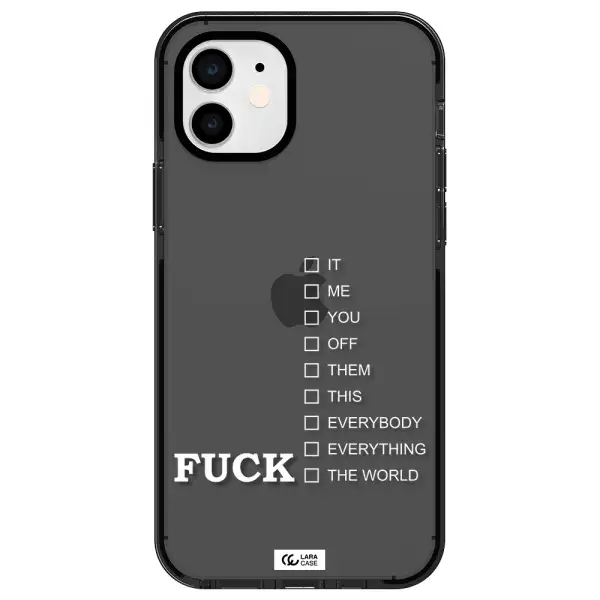 F#*K Ways Apple iPhone 12 impact Smoke Black Case