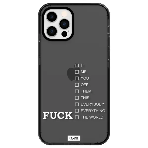 F#*K Ways Apple iPhone 12 pro impact Smoke Black Case