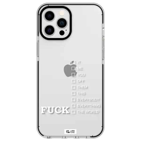 F#*K Ways Apple iPhone 12 pro max impact black border Case