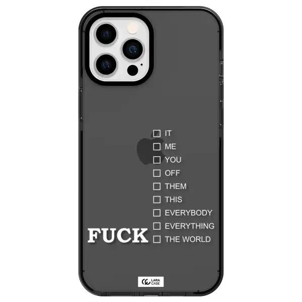 F#*K Ways Apple iPhone 12 pro max impact Smoke Black Case