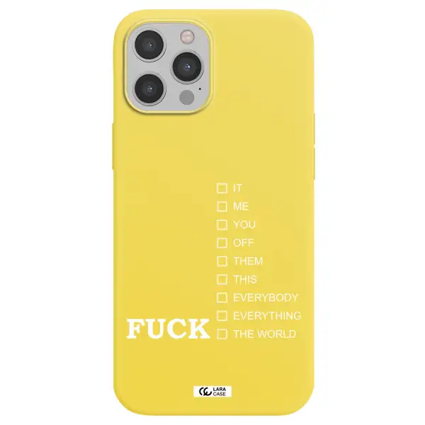 F#*K Ways Apple iPhone 12 pro Silicone canary yellow Case