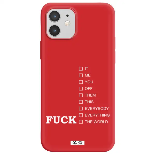 F#*K Ways Apple iPhone 12 Silicone Imperial Red Case