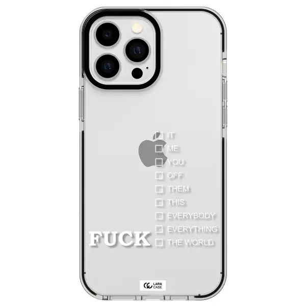 F#*K Ways Apple iPhone 13 Pro Max impact black border Case