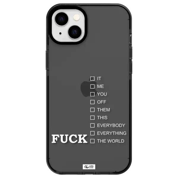 F#*K Ways Apple iPhone 14 plus impact Smoke Black Case
