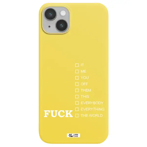 F#*K Ways Apple iPhone 14 plus Silicone canary yellow Case