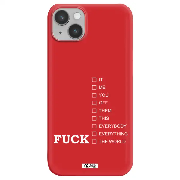 F#*K Ways Apple iPhone 14 plus Silicone Imperial Red Case
