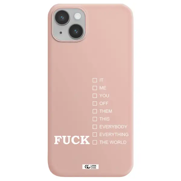 F#*K Ways Apple iPhone 14 plus Silicone pastel pink Case