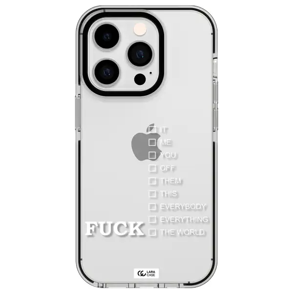 F#*K Ways Apple iPhone 14 pro impact black border Case