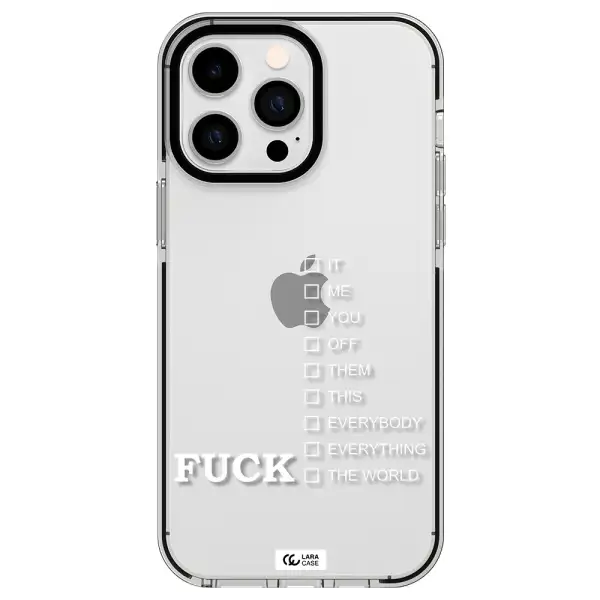F#*K Ways Apple iPhone 14 pro max impact black border Case
