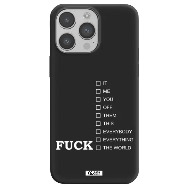 F#*K Ways Apple iPhone 14 pro max Silicone black Case