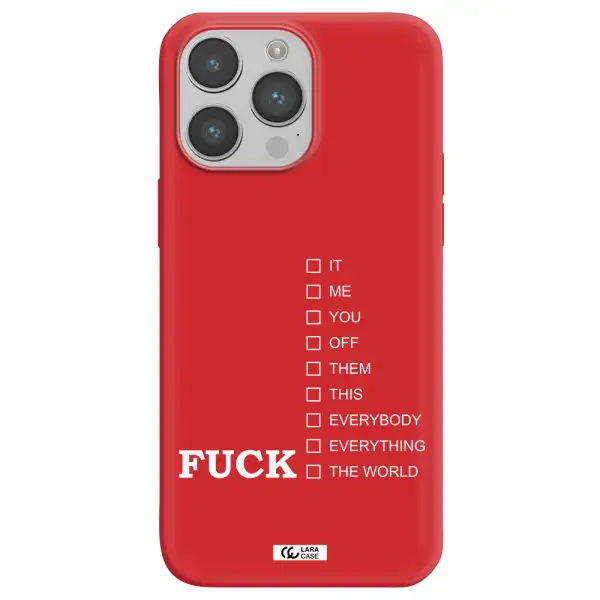 F#*K Ways Apple iPhone 14 pro max Silicone Imperial Red Case