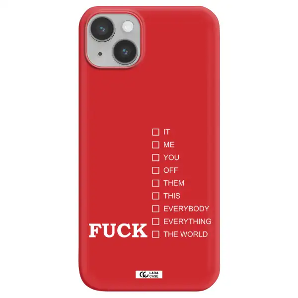 F#*K Ways Apple iPhone 14 Silicone Imperial Red Case