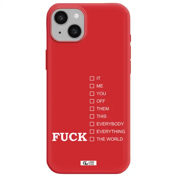 F#*K Ways Apple iphone 15 plus Silicone Imperial Red Case