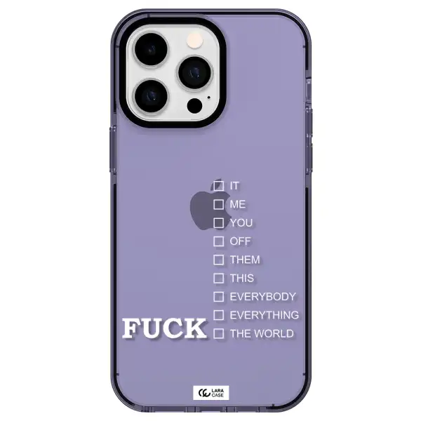 F#*K Ways Apple iPhone 15 Pro impact Lilac Case