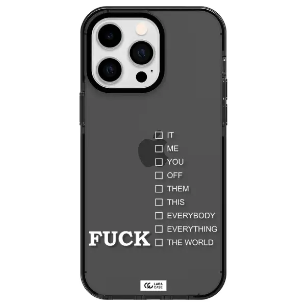 F#*K Ways Apple iPhone 15 Pro impact Smoke Black Case