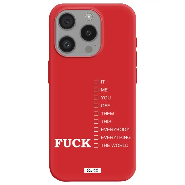 F#*K Ways Apple Iphone 15 Pro Silicone Imperial Red Case