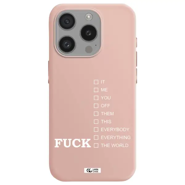 F#*K Ways Apple Iphone 15 Pro Silicone Pastel Pink Case
