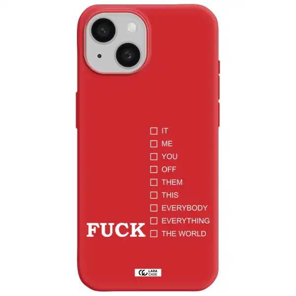 F#*K Ways Apple Iphone 15 Silicone Imperial Red Case