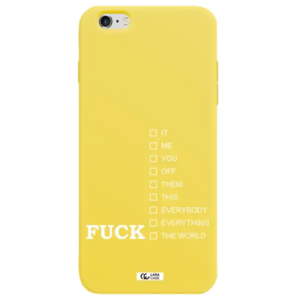 F#*K Ways Apple iPhone 6 plus Silicone canary yellow Case