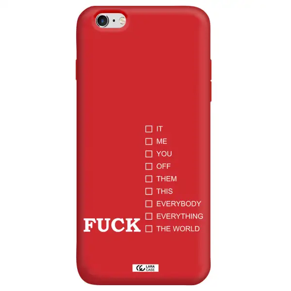 F#*K Ways Apple iPhone 6 plus Silicone Imperial Red Case