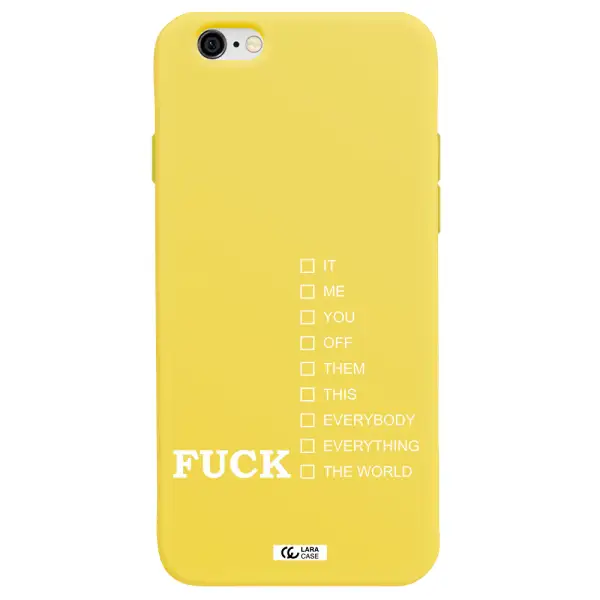 F#*K Ways Apple iPhone 6 Silicone canary yellow Case