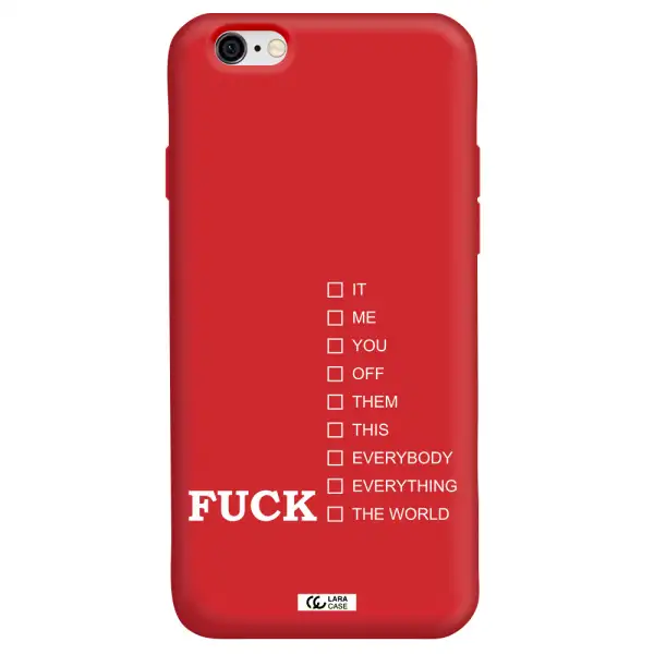 F#*K Ways Apple iPhone 6 Silicone Imperial Red Case