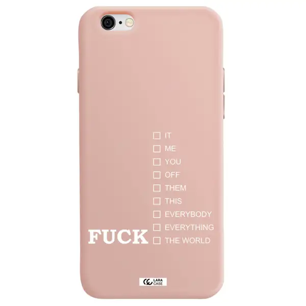 F#*K Ways Apple iPhone 6 Silicone pastel pink Case