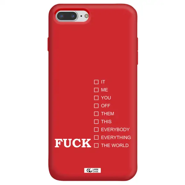 F#*K Ways Apple iPhone 7 plus Silicone Imperial Red Case