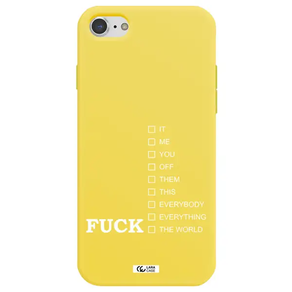 F#*K Ways Apple iPhone 7 Silicone canary yellow Case
