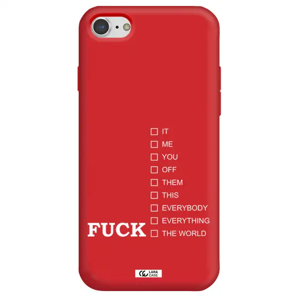 F#*K Ways Apple iPhone 7 Silicone Imperial Red Case