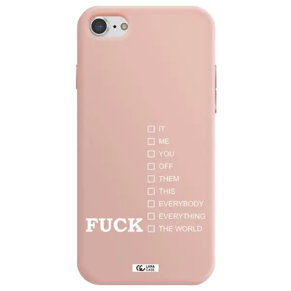 F#*K Ways Apple iPhone 7 Silicone pastel pink Case