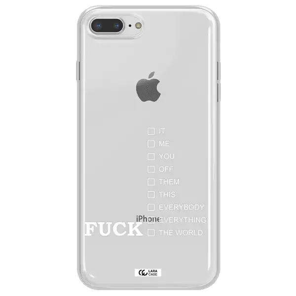 F#*K Ways Apple iPhone 8 plus Clear TPU Case