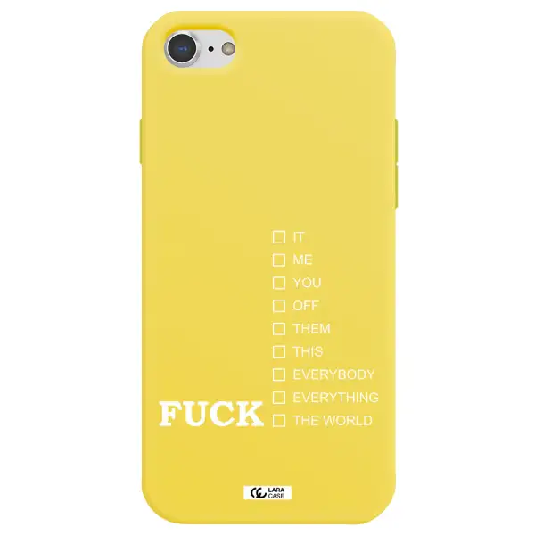 F#*K Ways Apple iPhone 8 Silicone canary yellow Case