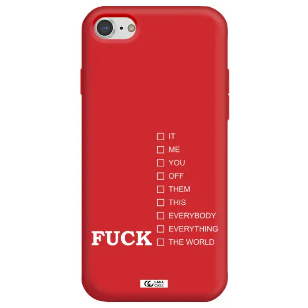 F#*K Ways Apple iPhone 8 Silicone Imperial Red Case